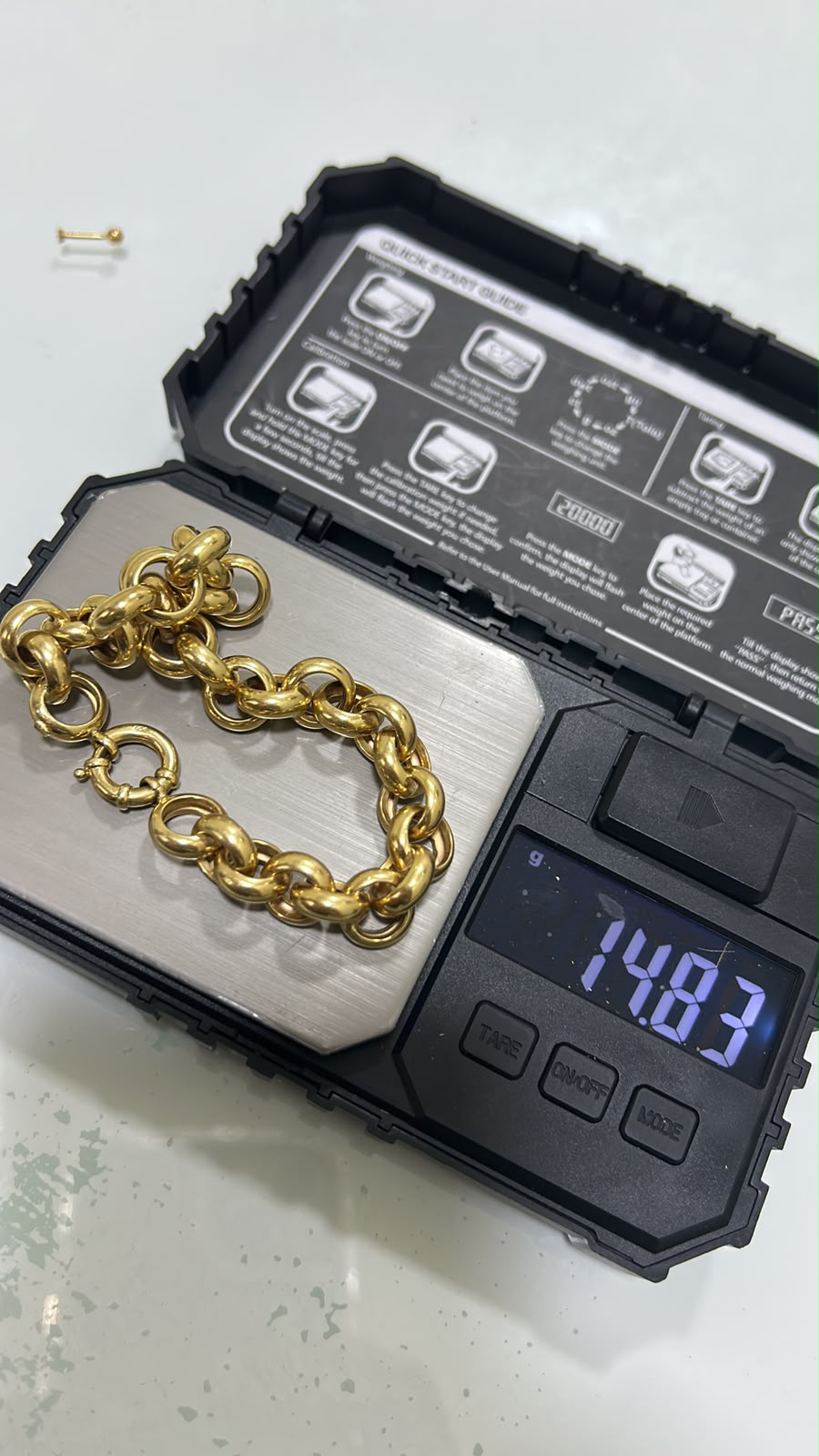 Pulseira elo português em ouro — 14,83 g